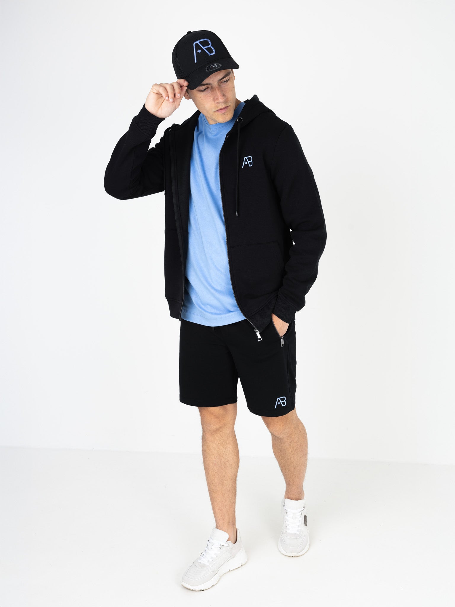 Festival Vest | Jet Black / Cornflower Blue