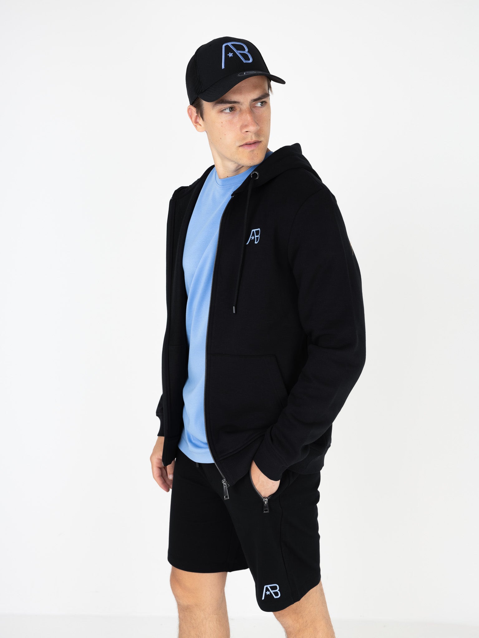 Festival Vest | Jet Black / Cornflower Blue