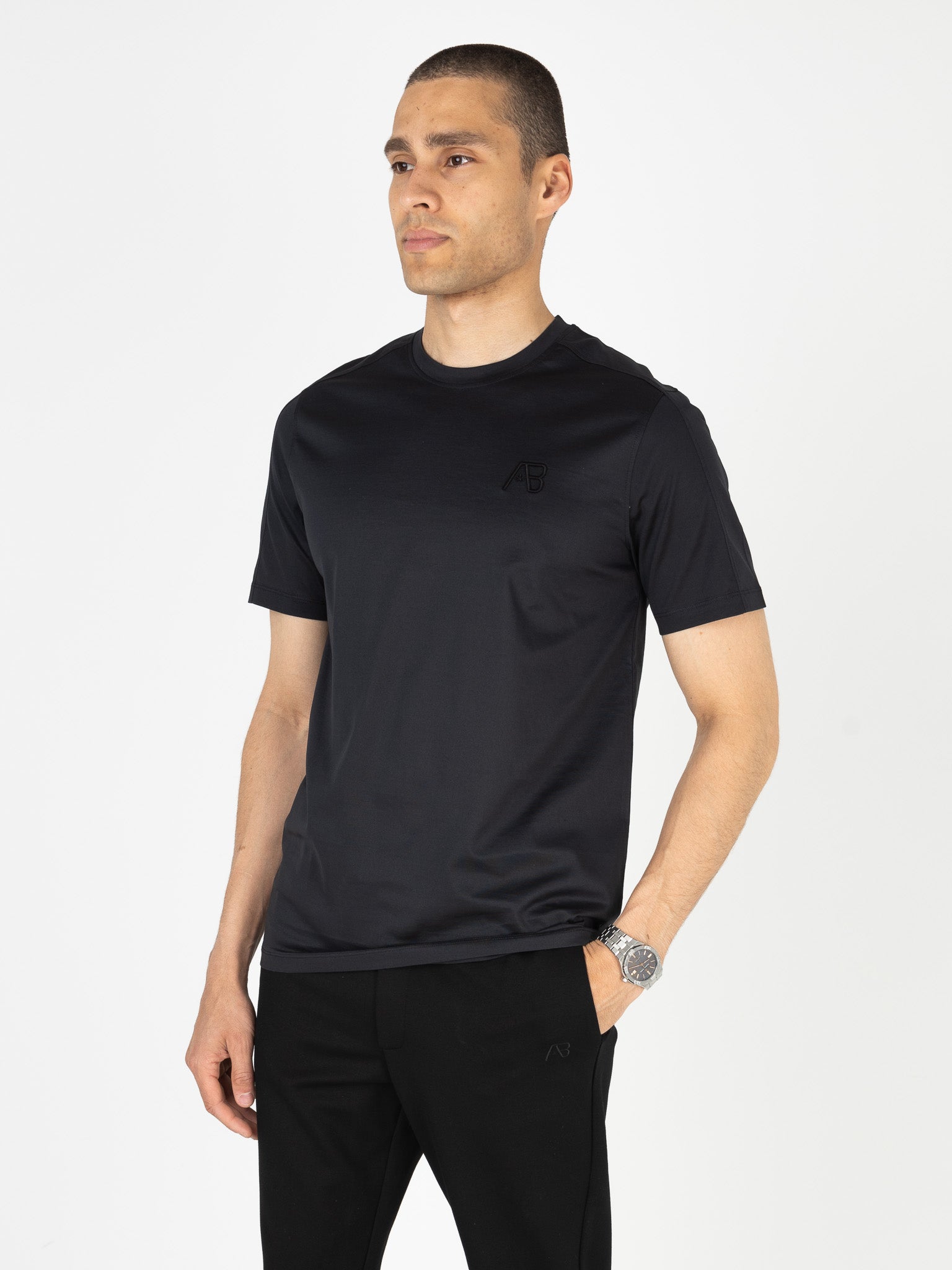 Premium Interlock Tee | Jet Black