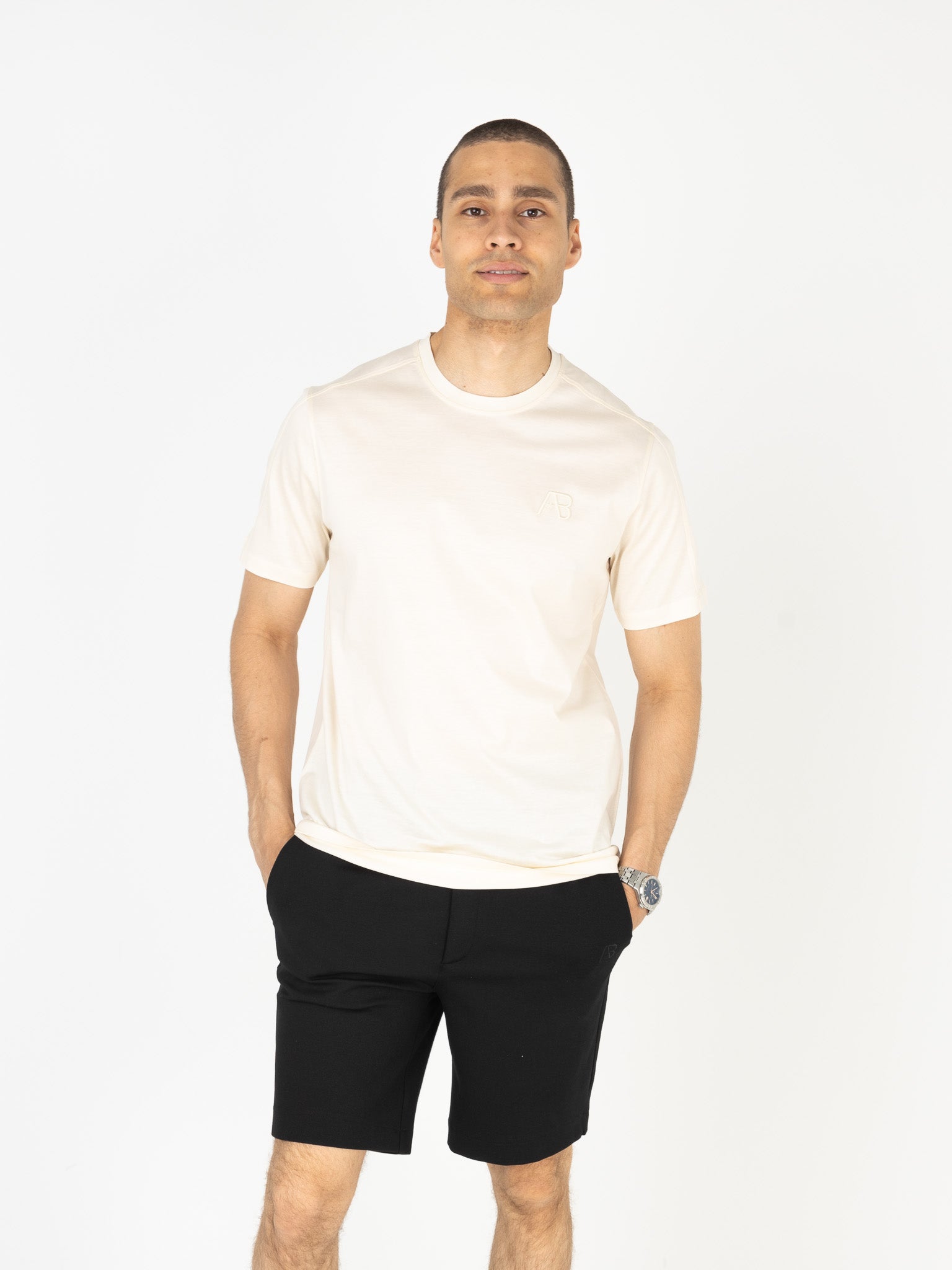 Premium Interlock Tee | White Swan