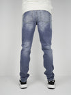 Slim-Fit Denim Jeans Paint | Dark Blue | Mid Blue