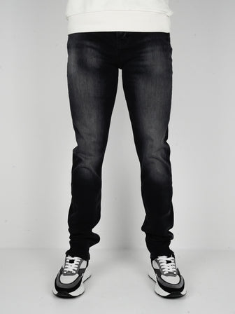 Slim-Fit Denim Jeans Paint | Dark Blue | Jet Black