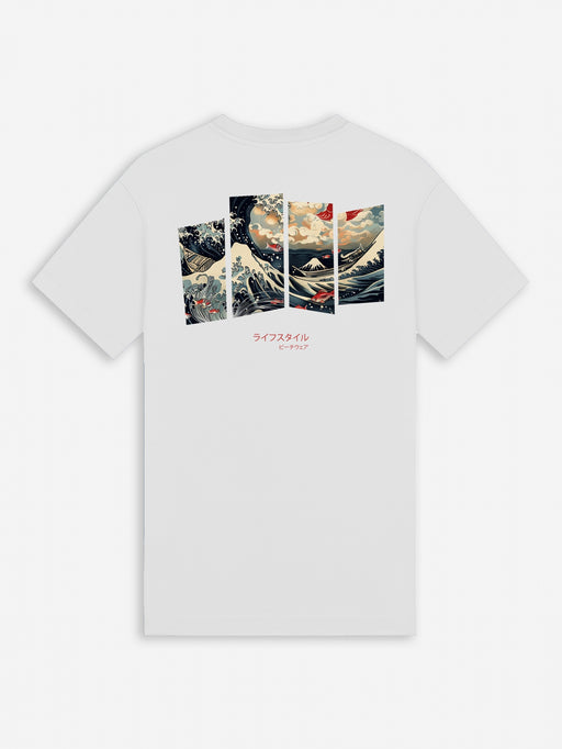 Ink Tee (Ocean) | Bright White / Desert Sage