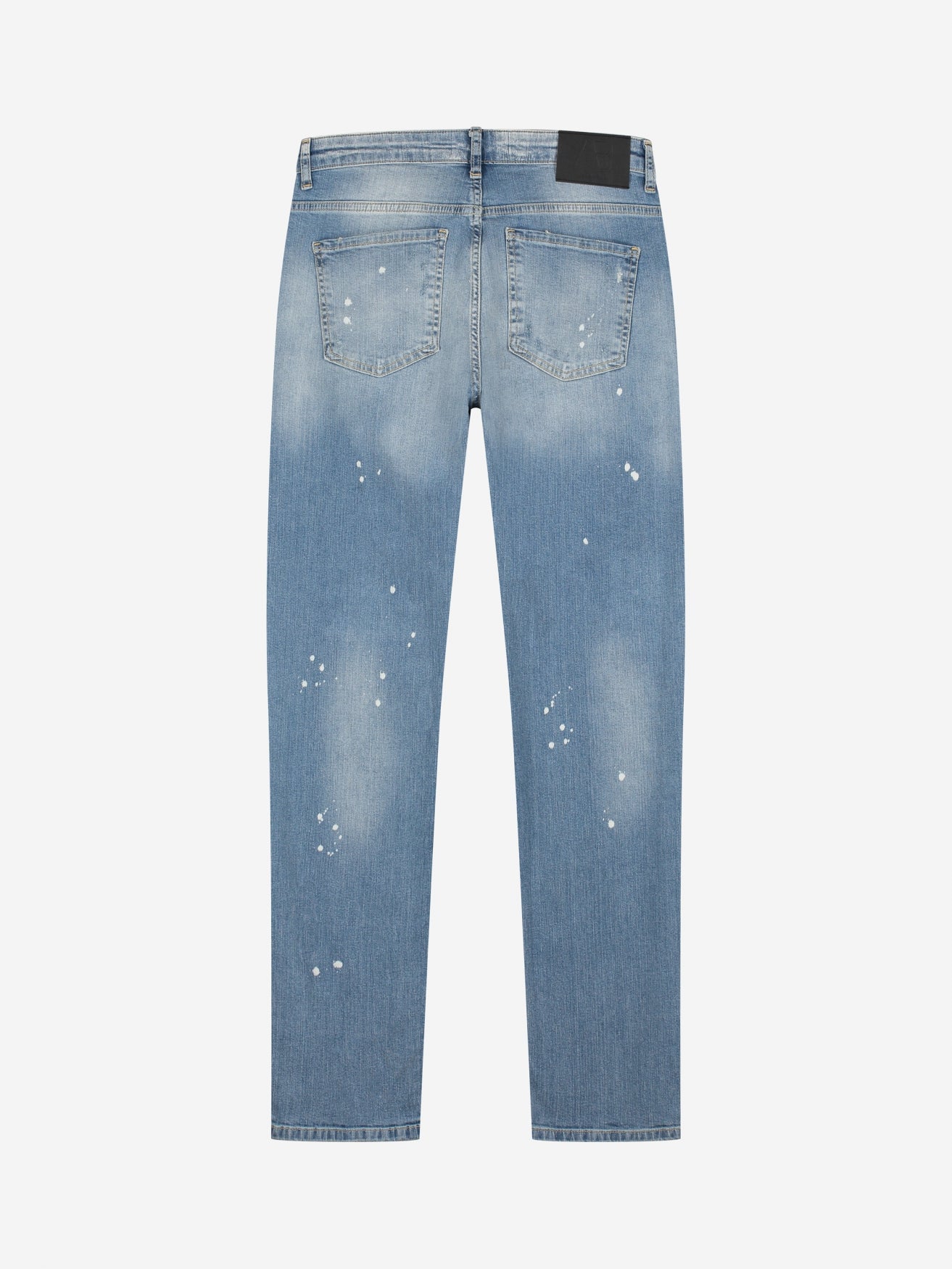 Slim-Fit Denim Jeans Paint | Dark Blue | Mid Blue