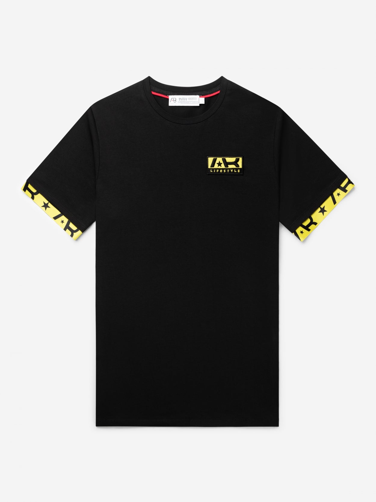 Neon Flag Tee | Black / Safety Yellow