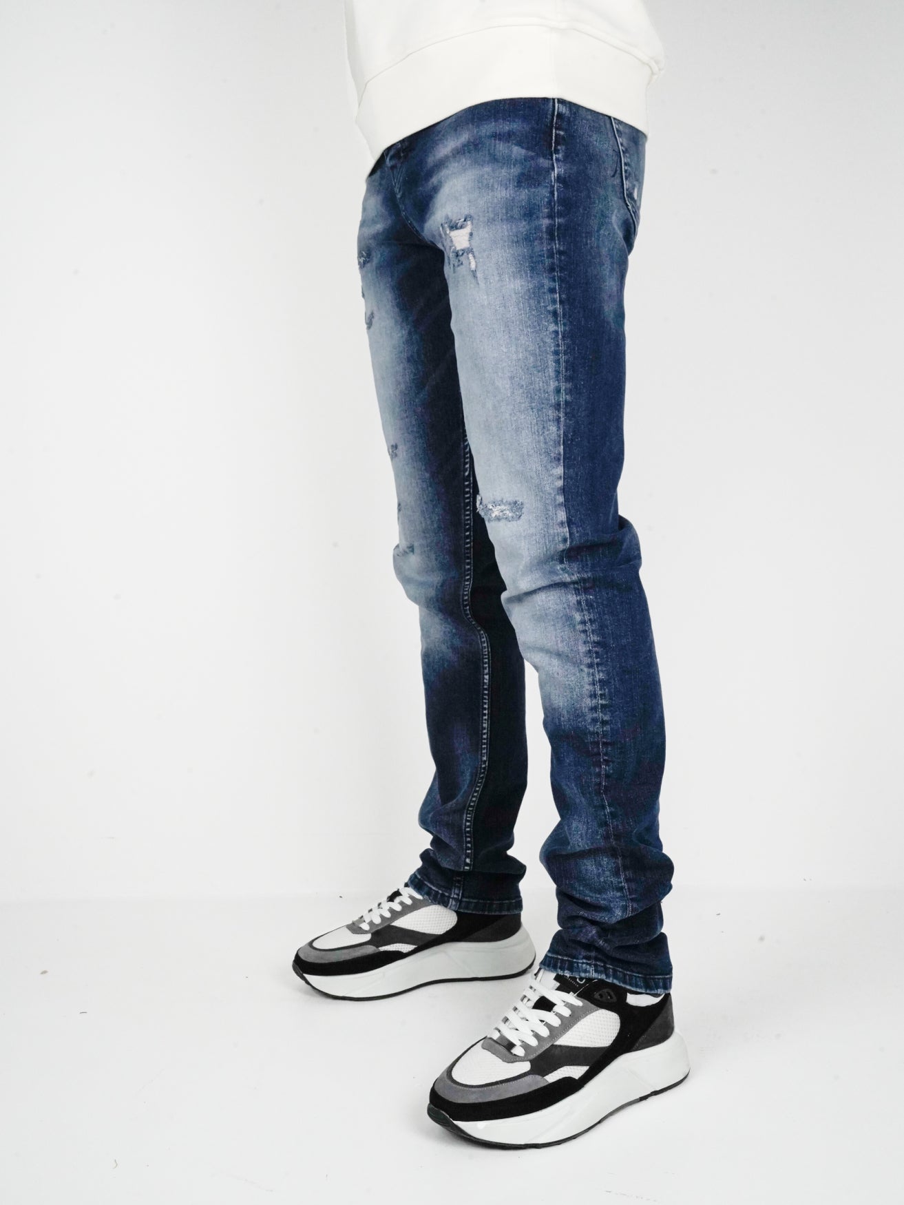 Slim-Fit Denim Jeans Paint | Dark Blue | Dark Blue