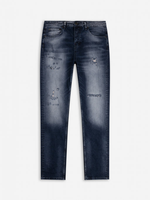 Slim-Fit Denim Jeans Paint | Dark Blue | Dark Blue