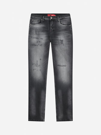 Slim-Fit Denim Jeans Paint | Dark Blue | Jet Black