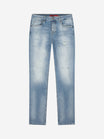 Slim-Fit Denim Jeans Paint | Dark Blue | Mid Blue