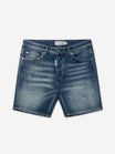Short Denim Jeans | Light Blue - Destroyed Paint