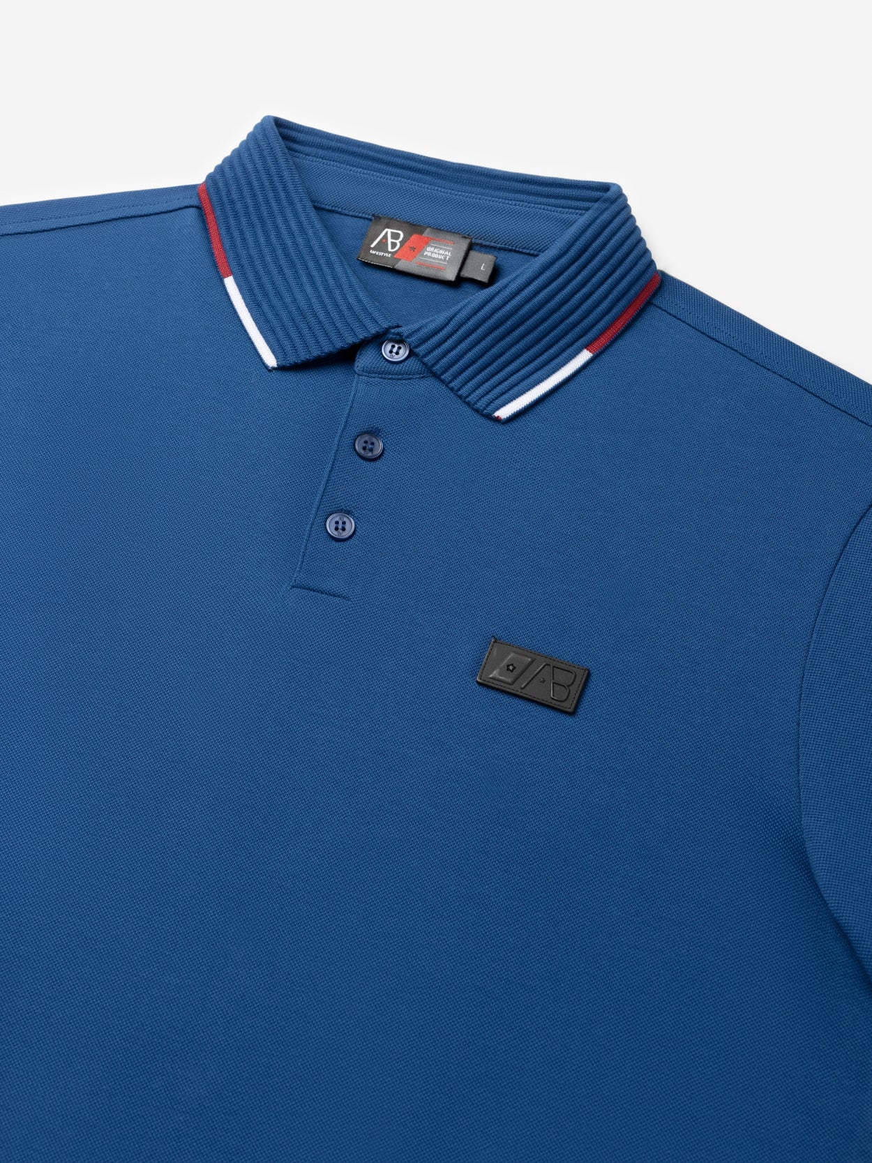 Triple Coloured Polo | Navy Peony