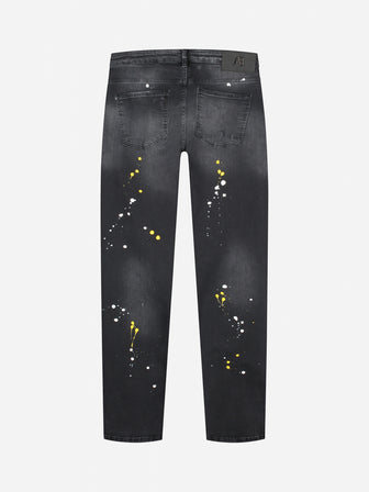 Slim-Fit Denim Jeans Paint | Dark Blue | Jet Black