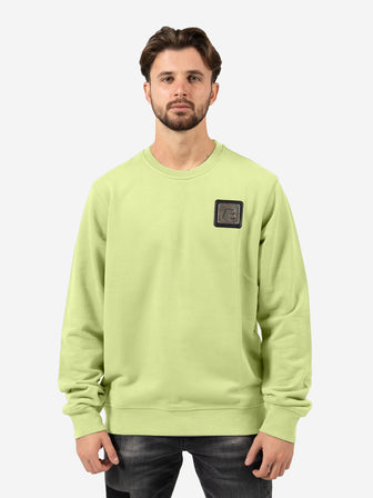 Loose-Fit Metal Crewneck | Lettuce Green